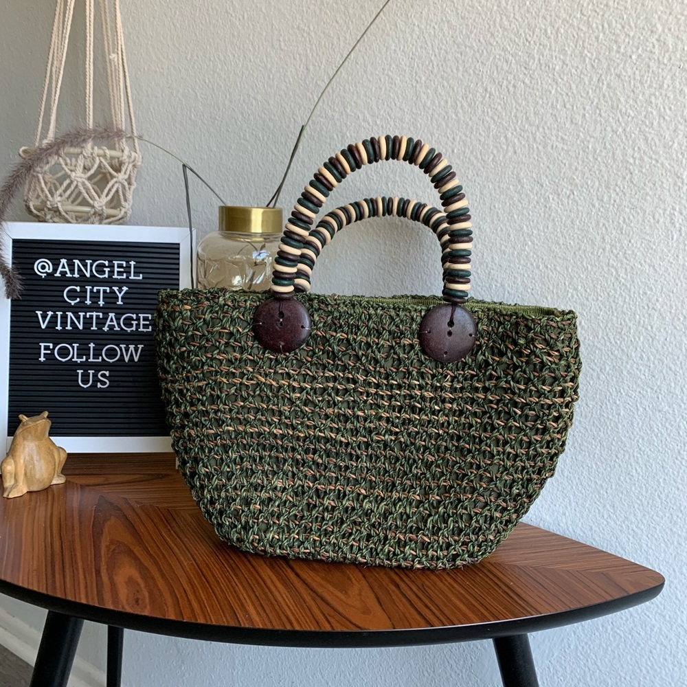 Vintage Straw Tote Bag